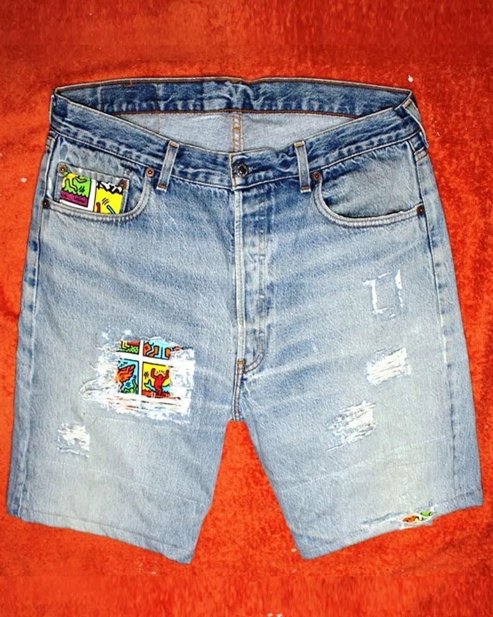 Levi's Vintage Keith Haring bermuda custom vignette