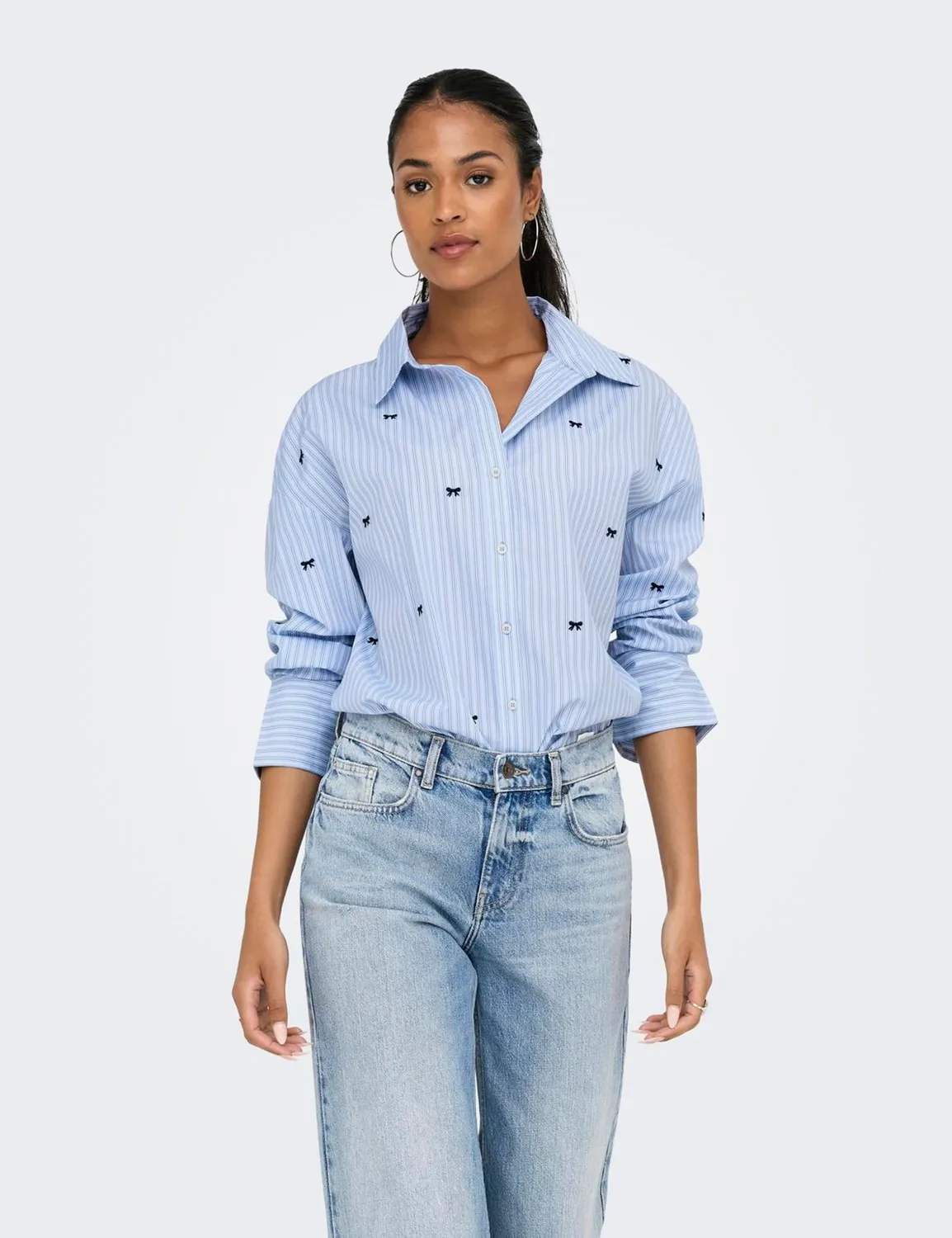 ONLY Onloregon camicia donna tinta unita