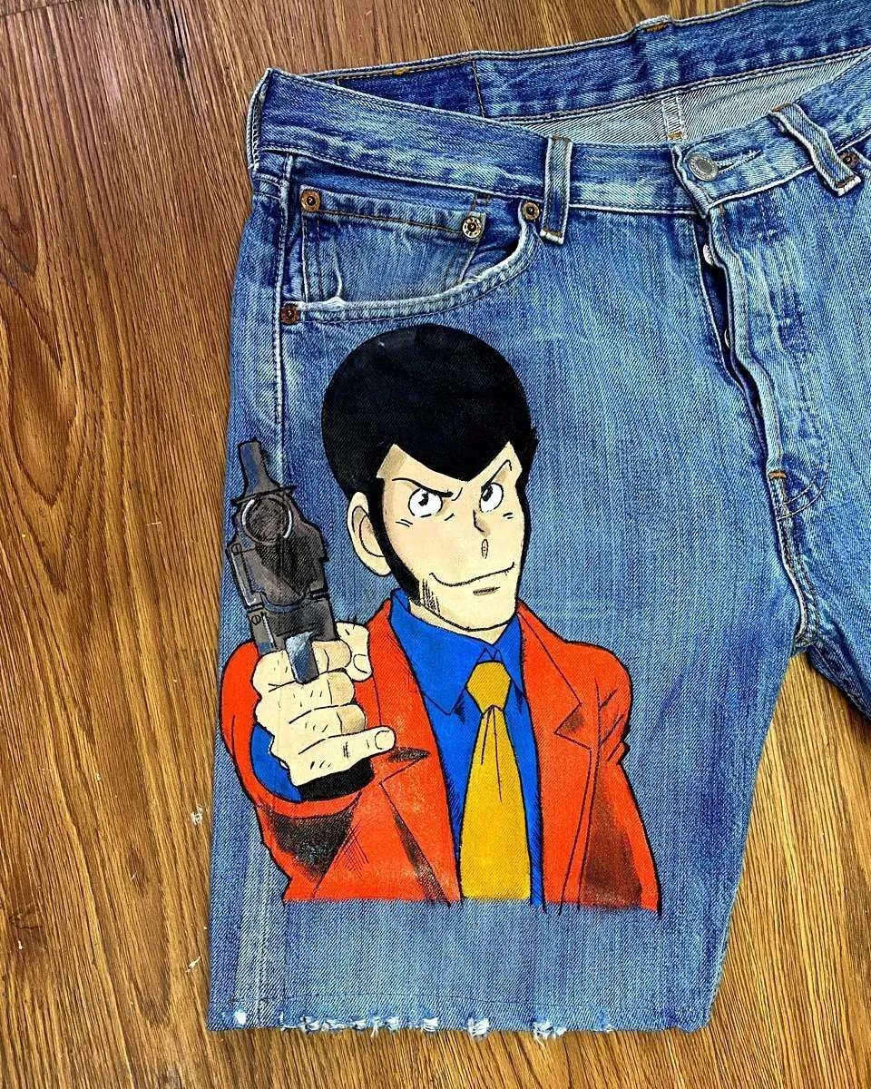 Levi's Vintage Lupin bermuda dipinto a mano