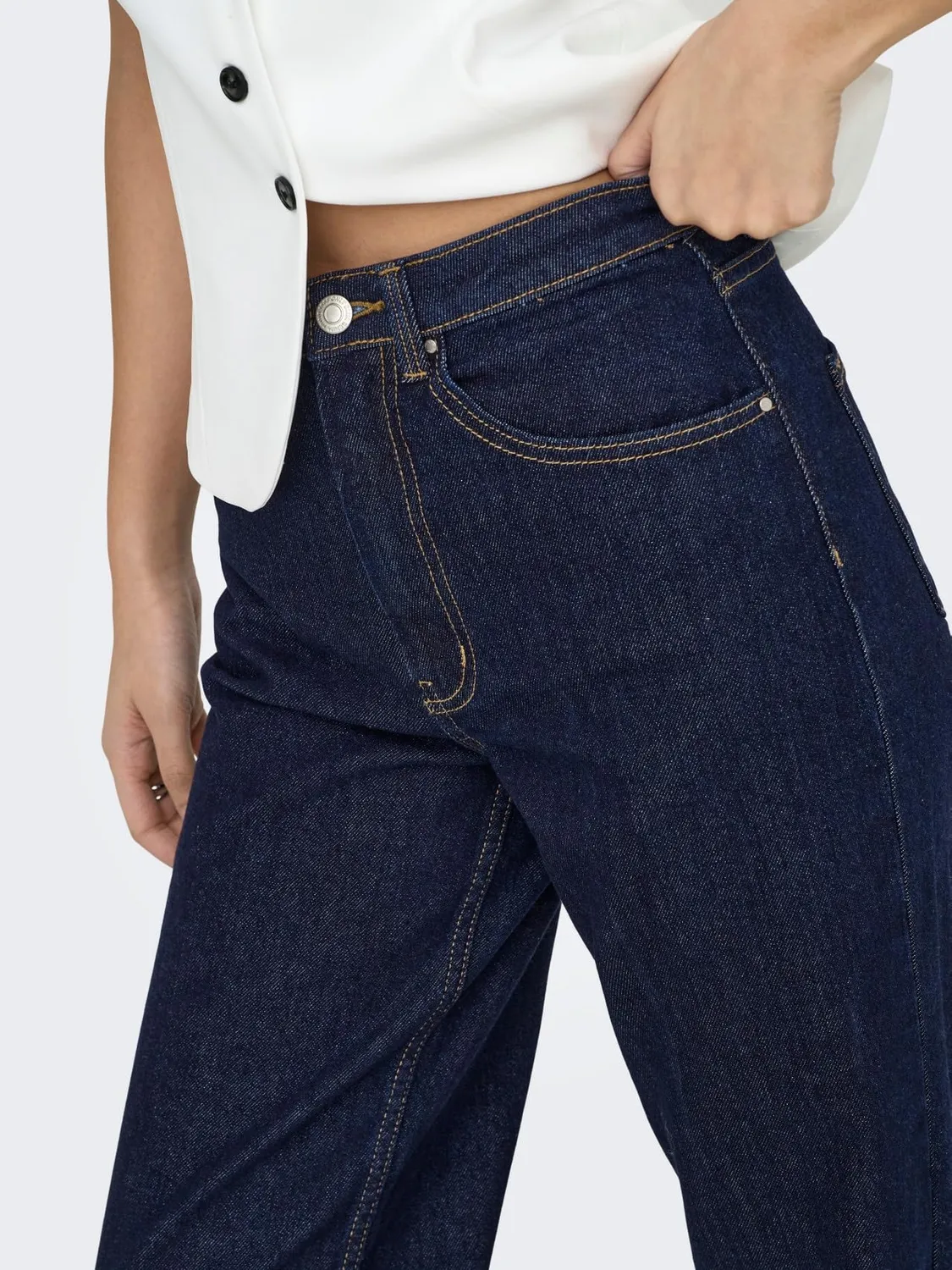 Only OnlJuicy HW Wide jeans donna blu scuro 27W/32L largo