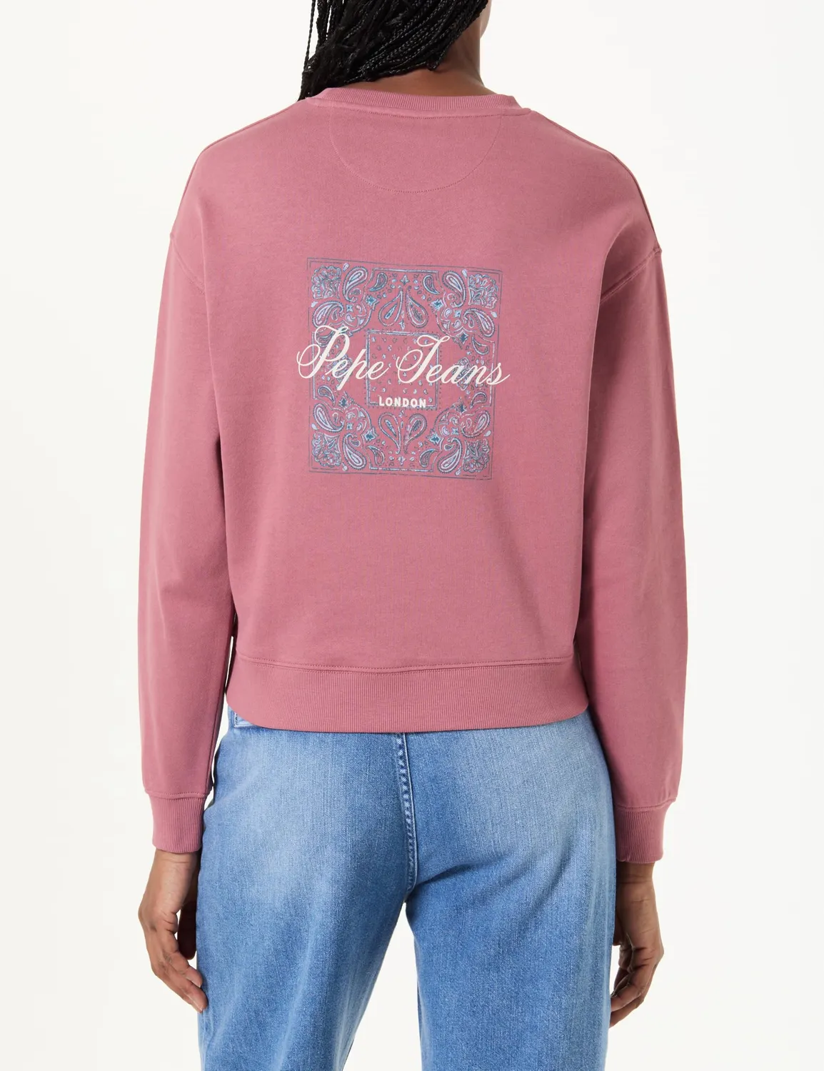 Pepe Jeans W Bandana Sweat Felpa Donna Girocollo Stampa