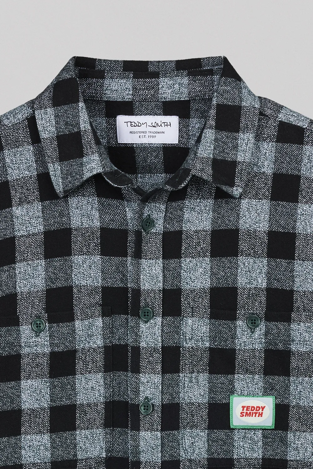 Teddy Smith C-THYA ML JR Camicia Ragazzo Verde Pin