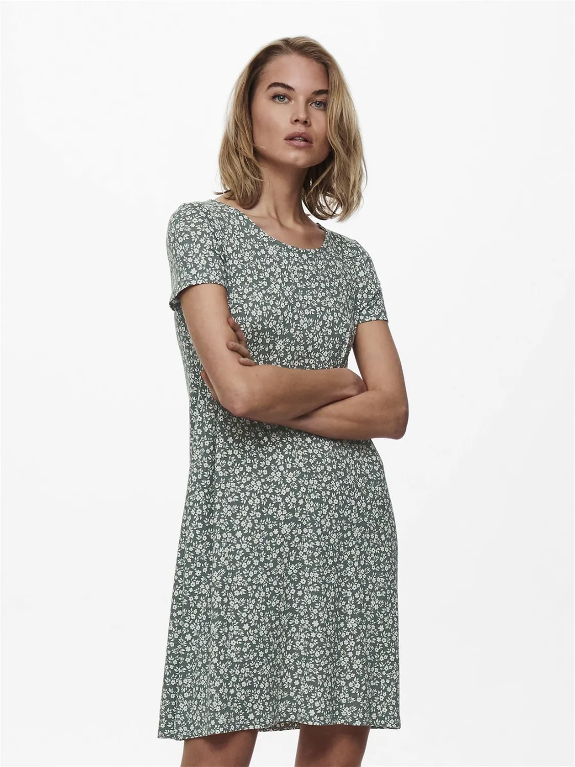 ONLY Onlbera Back Lace Up S/S Dress Jrs Noos vestito schiena allacciata