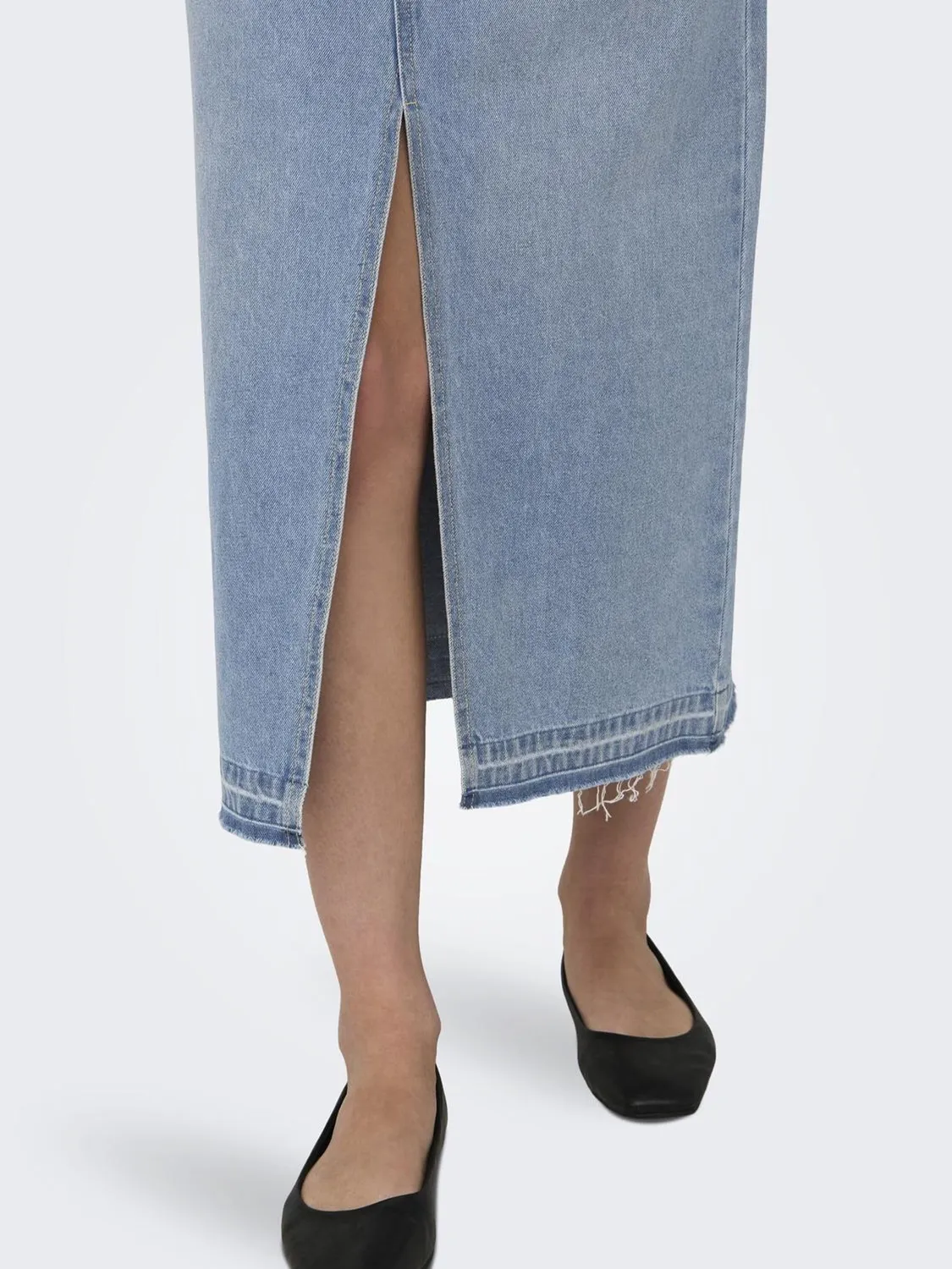 Only JdY Bella gonna jeans donna L blu chiaro spacco