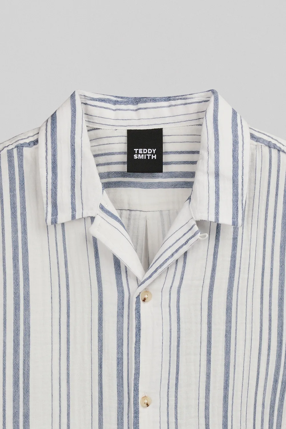 Teddy Smith C-Celestio MC camicia uomo indigo righe