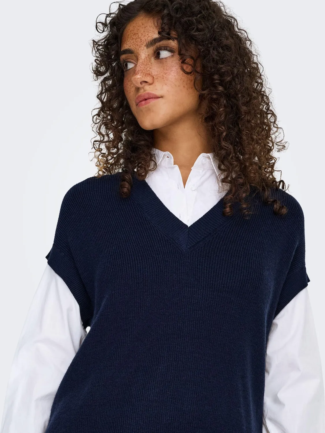ONLY Onlpayson LS Polo Mix Vest Knt gilet donna S