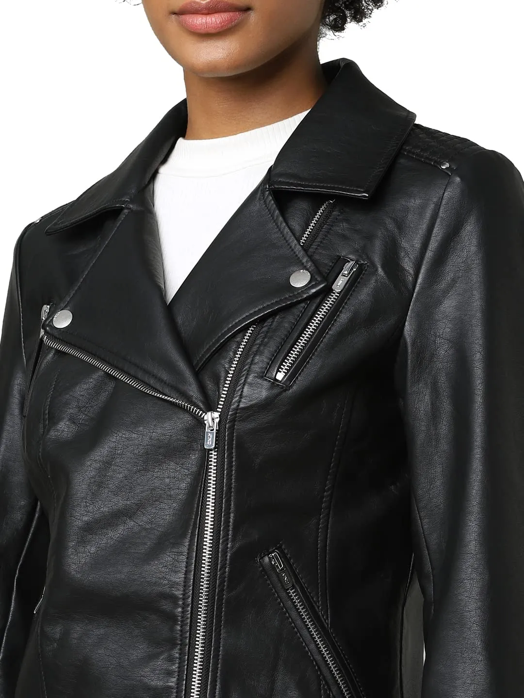 ONLY ONLGEMMA Giacca Ecopelle Donna 42 Biker