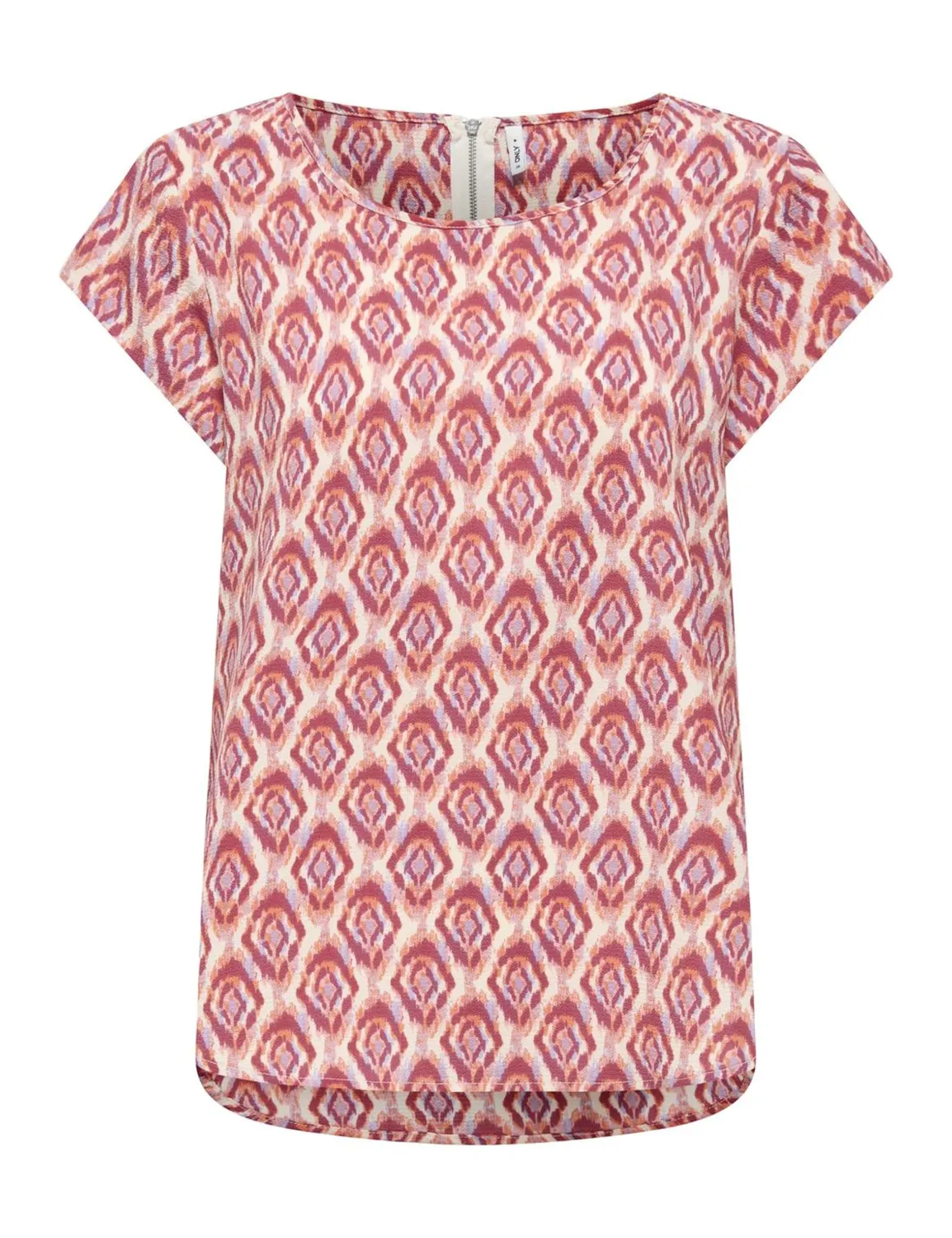 ONLY Onlvic top donna fantasia maniche corte tessuto