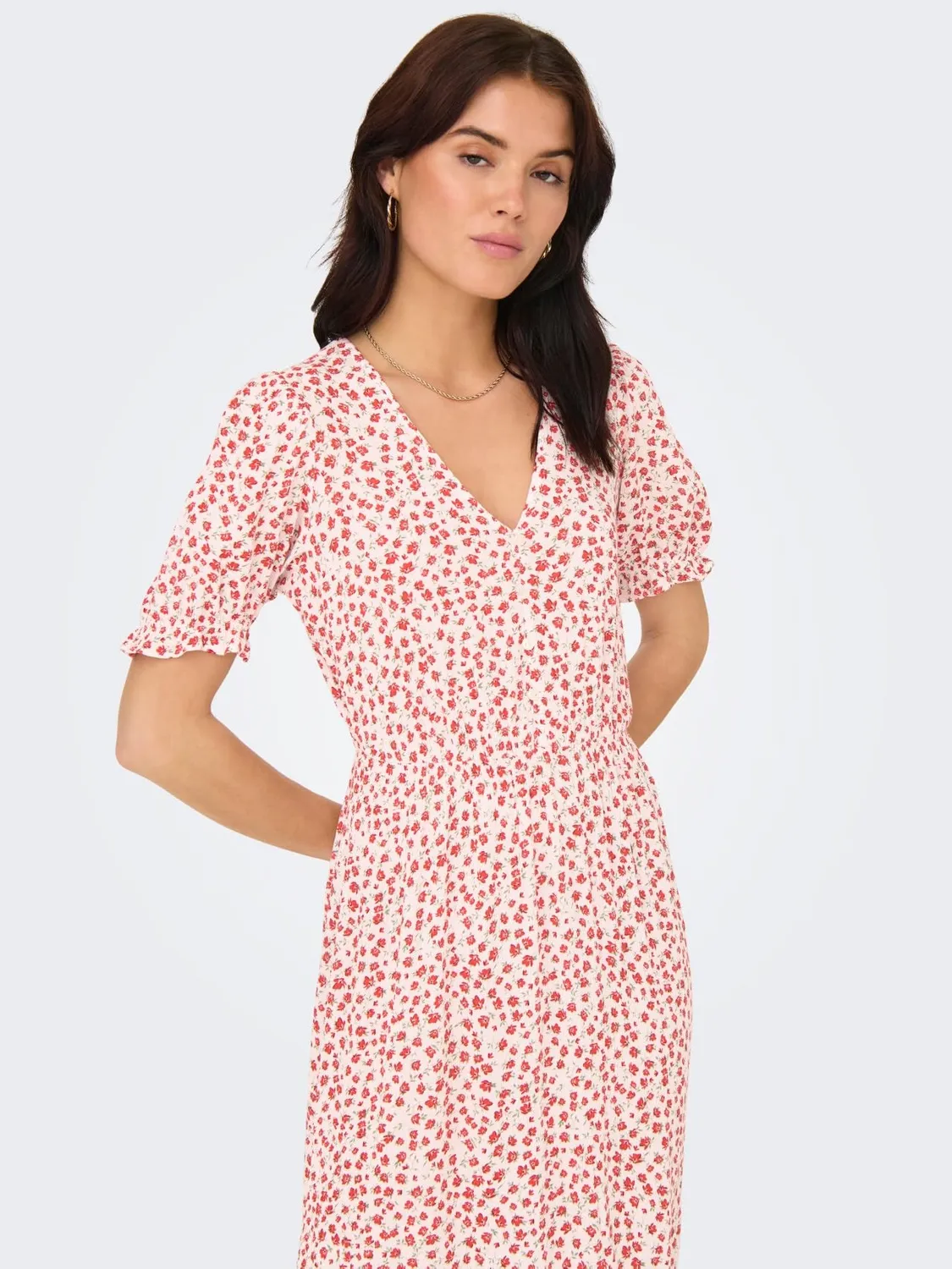 ONLY Onlchianti S/S Long Dress Wvn Noos maxi abito M