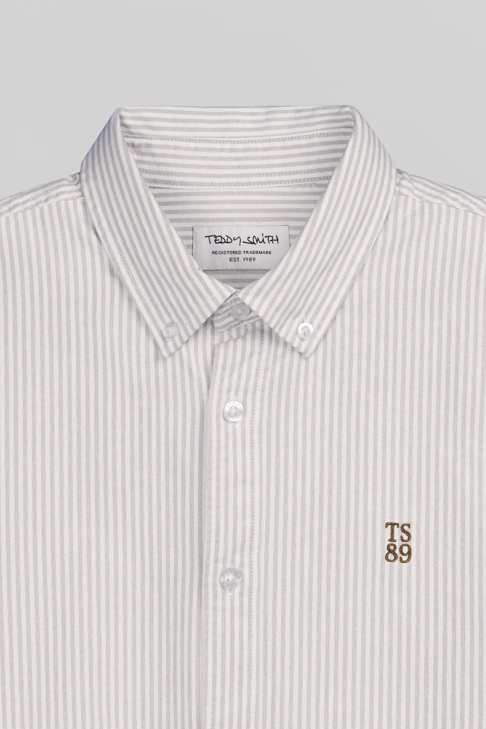 Teddy Smith C-Stanley camicia uomo worker beige righe