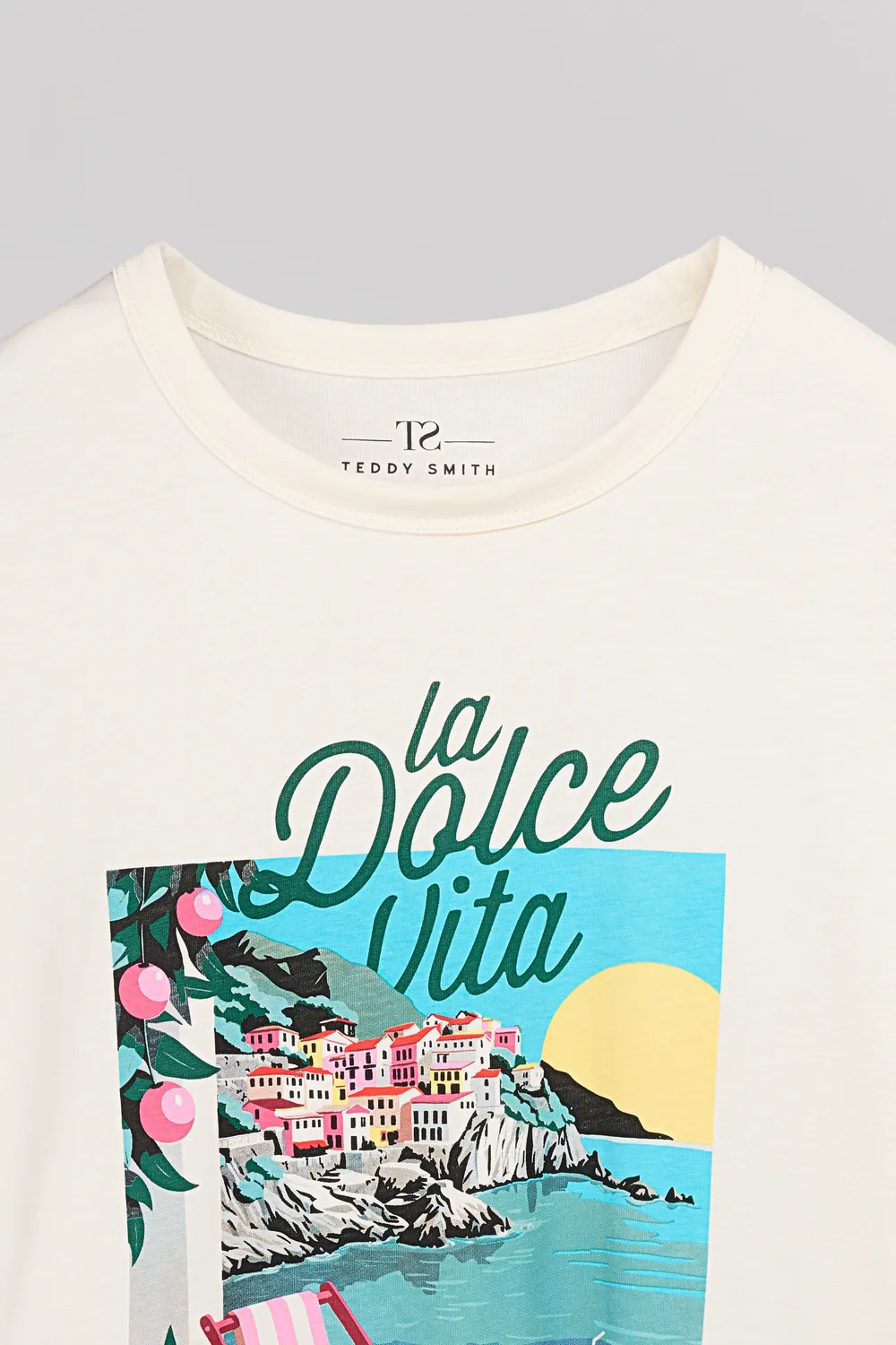 Teddy Smith T-Positano t-shirt oversize donna white