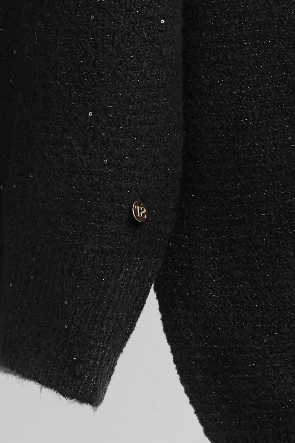 Teddy Smith P-Rachel maglia donna Noir filo scintillante