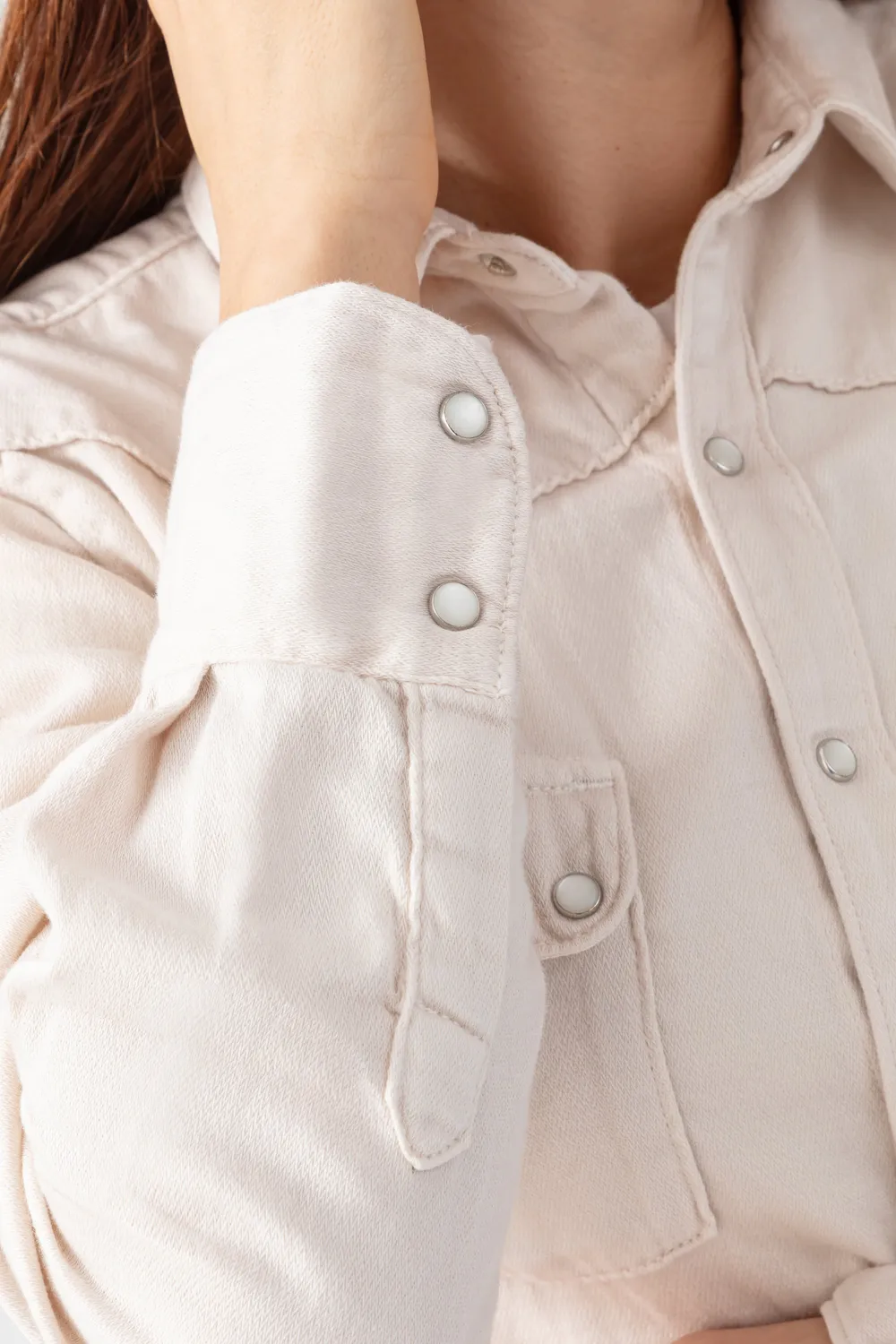 Acquaverde Clyde camicia Cream western bottoni pressione