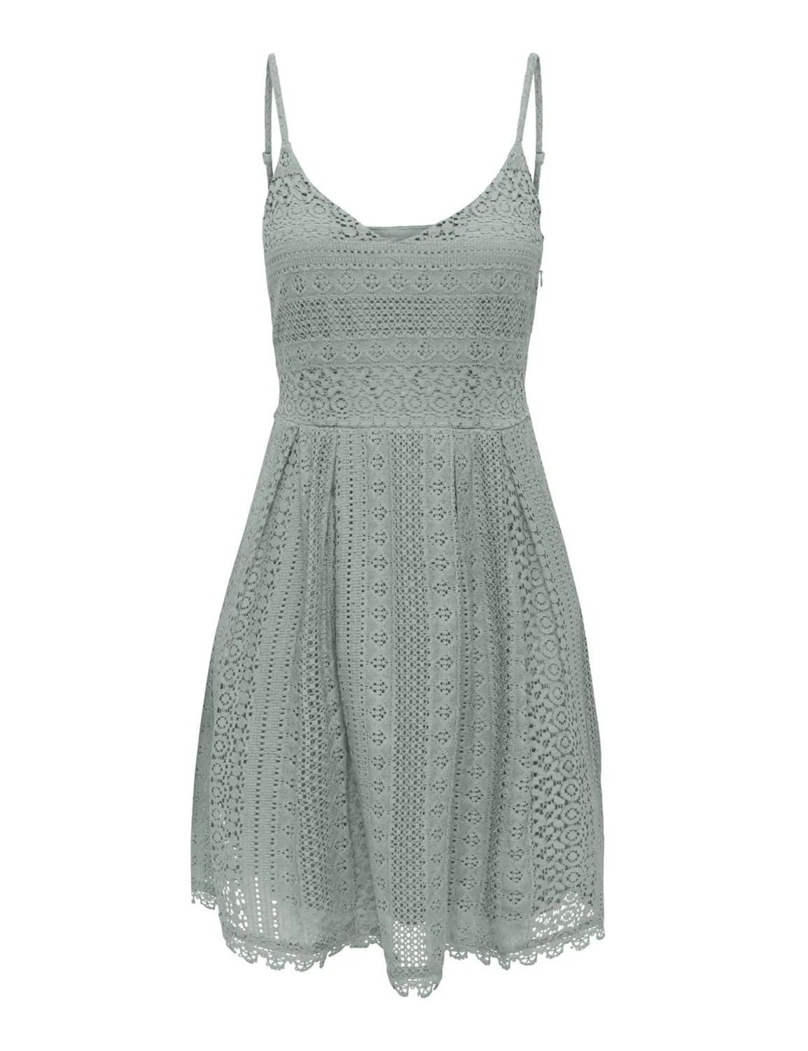ONLY Onlhelena Vestito Corto Donna 44 Pizzo Lilla