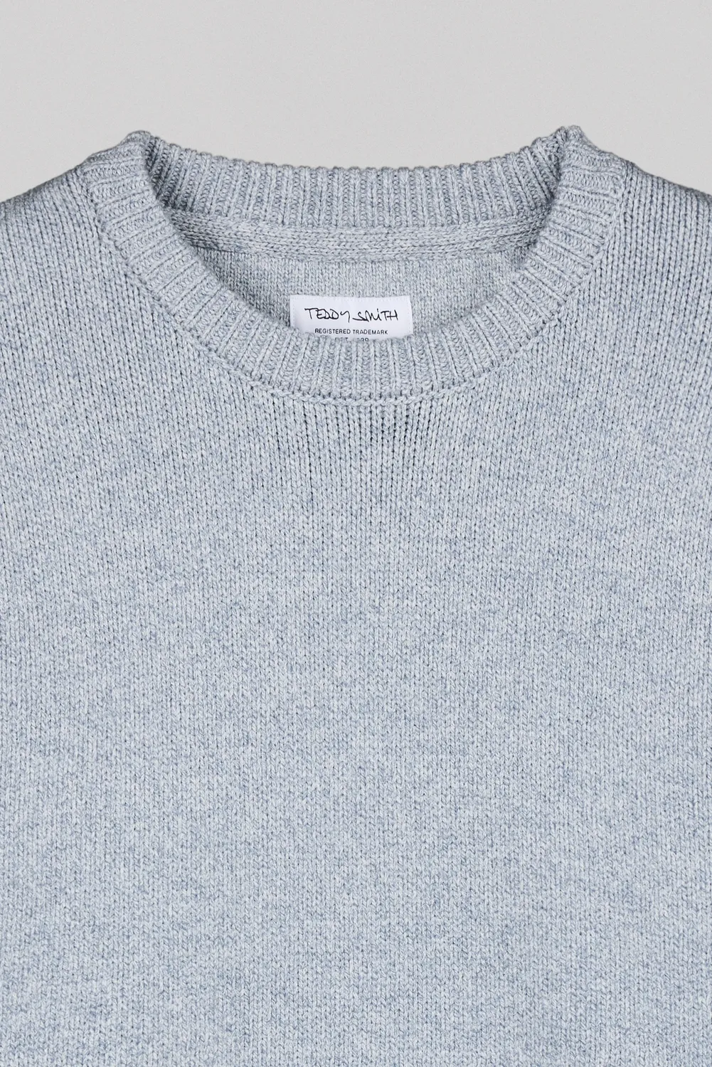 Teddy Smith P-Loic Bleu Mineral maglione uomo girocollo