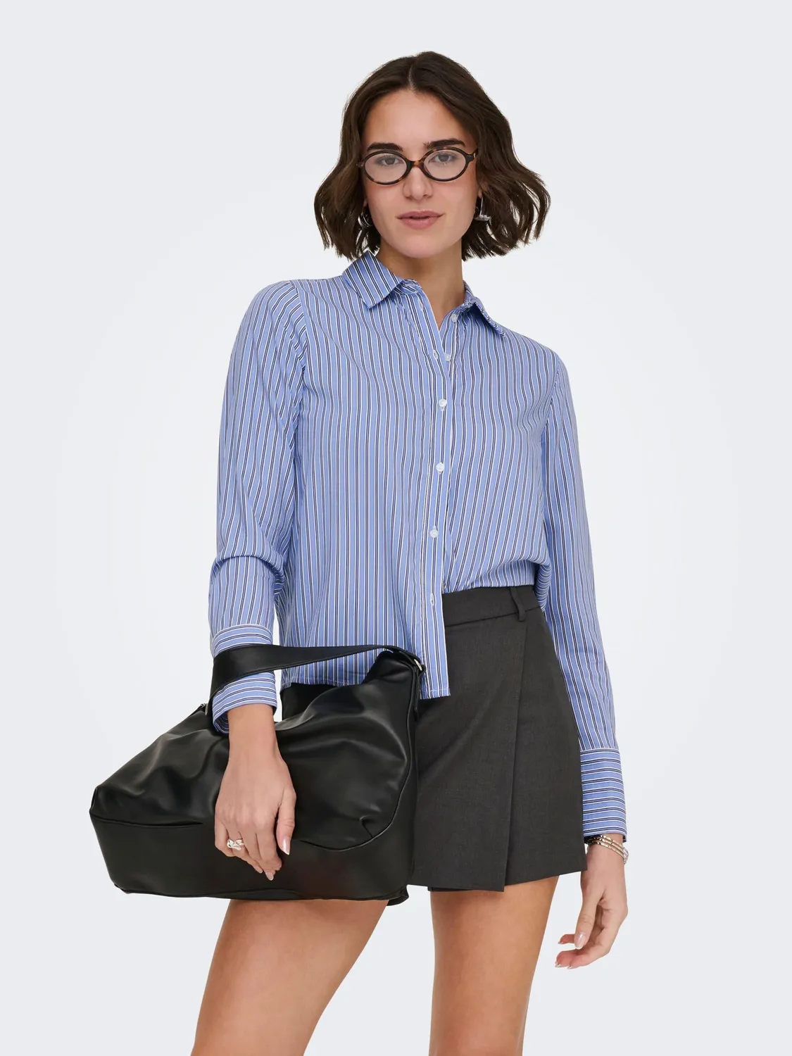 ONLY Onlberit Life camicia donna S blu quotidiana