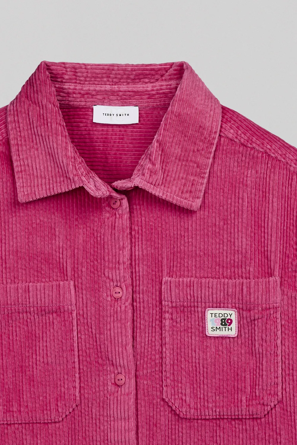 Teddy Smith C-Alia ML camicia velluto rosa donna
