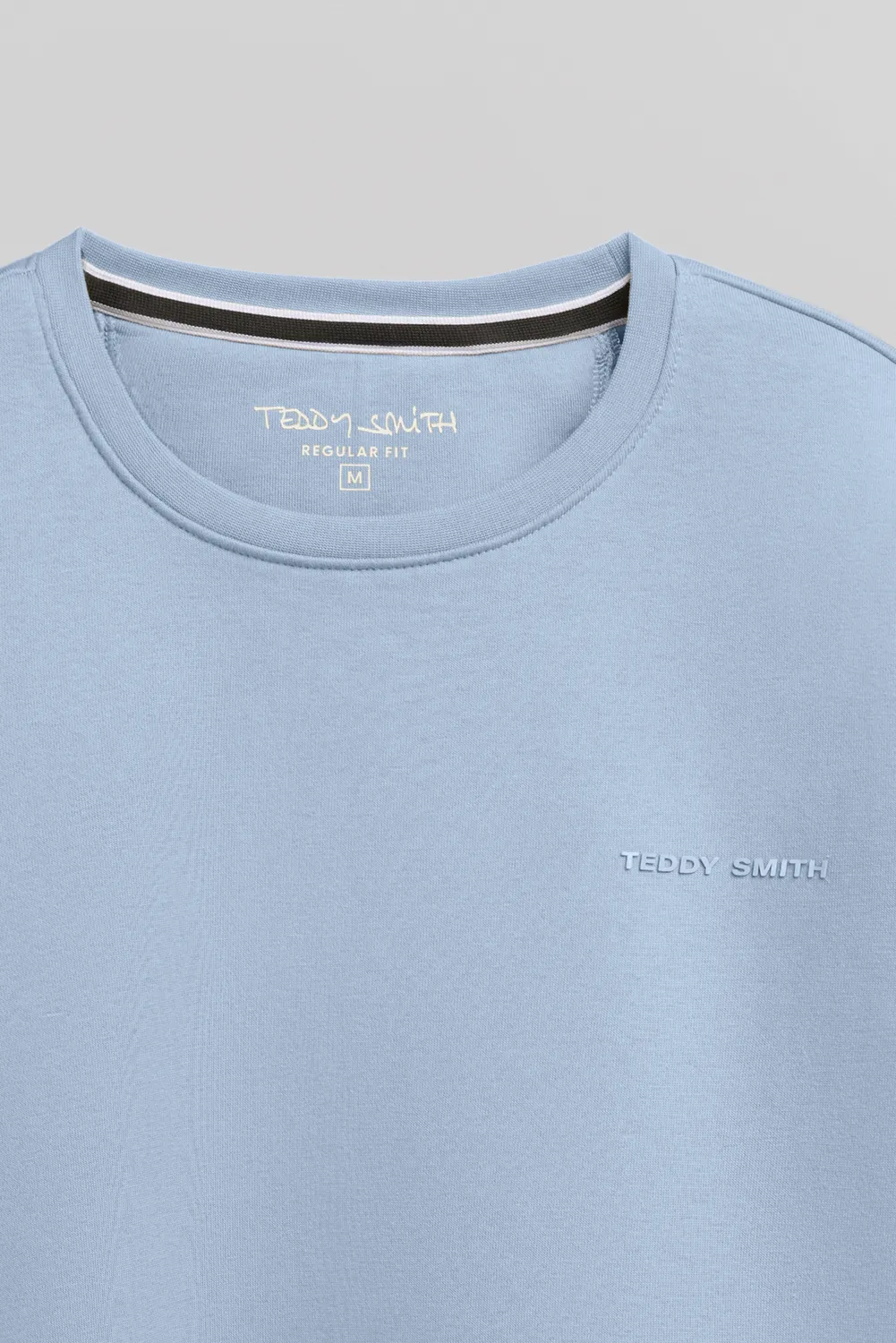 Teddy Smith S-Nark Felpa Girocollo Blu Minerale Felpata
