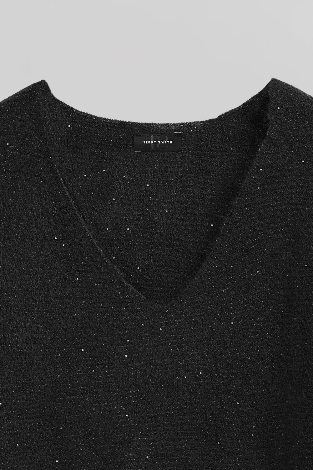 Teddy Smith P-Rachel maglia donna Noir filo scintillante