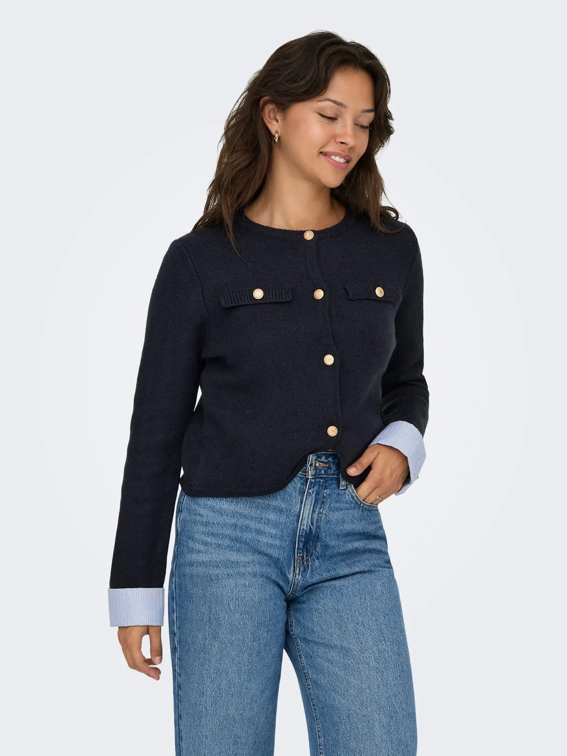 ONLY Onlaustin giacca maglia scollo rotondo pacco da 1