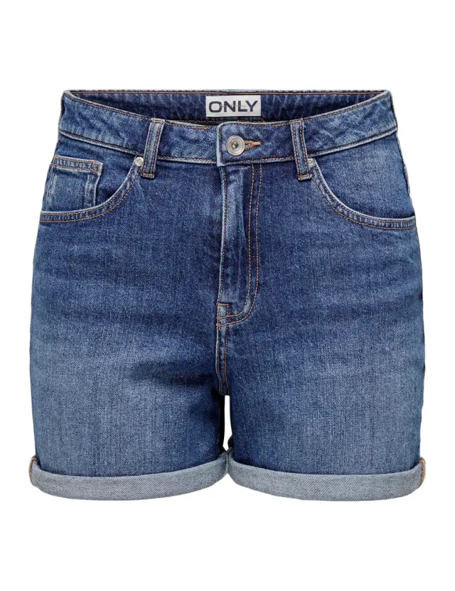 Only Onljosephine Shorts Jeans Donna Vita Alta Regular Fit