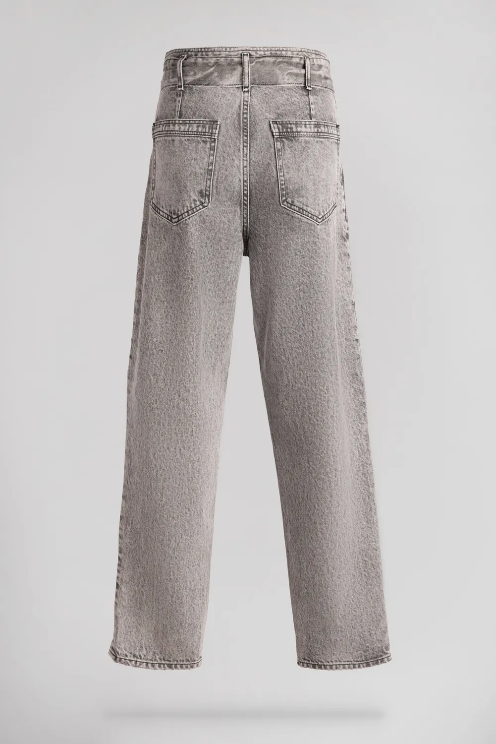 Teddy Smith P-Ginette jeans mom vita alta grigio donna