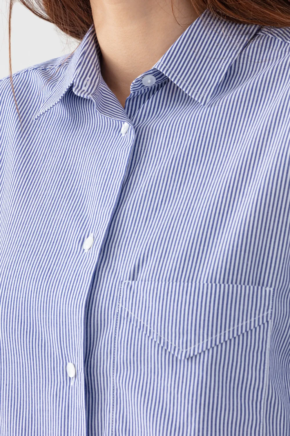 Acquaverde Boy camicia Easy Stripes in popeline