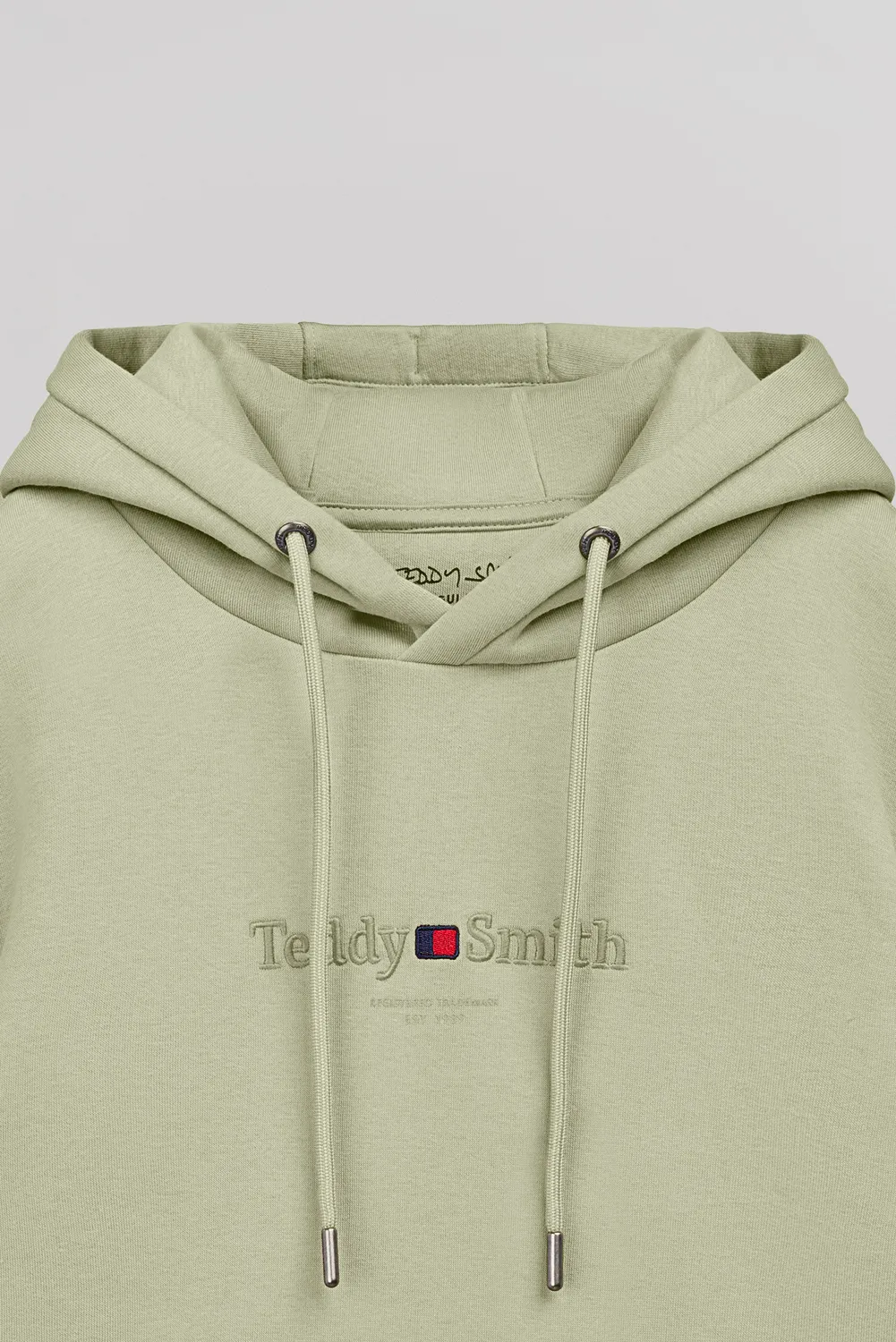 Teddy Smith S-Jim Hoody felpa verde salvia cappuccio