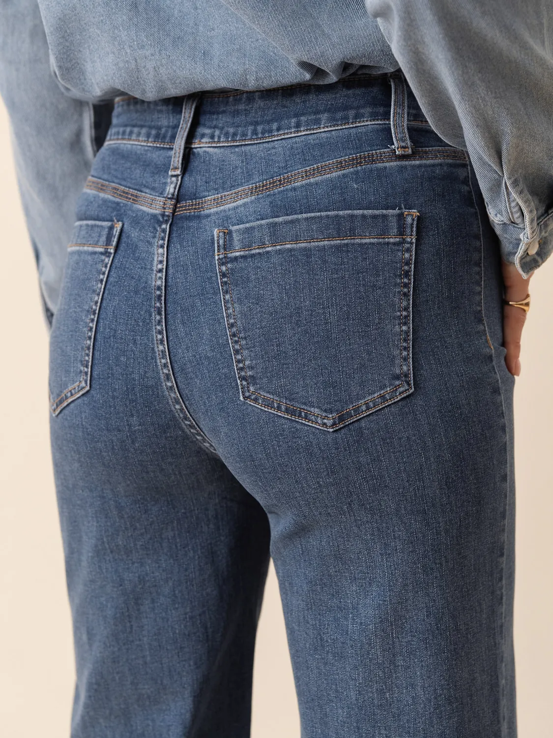Oraije Gaspard jeans wide blu scuro vita cintrata