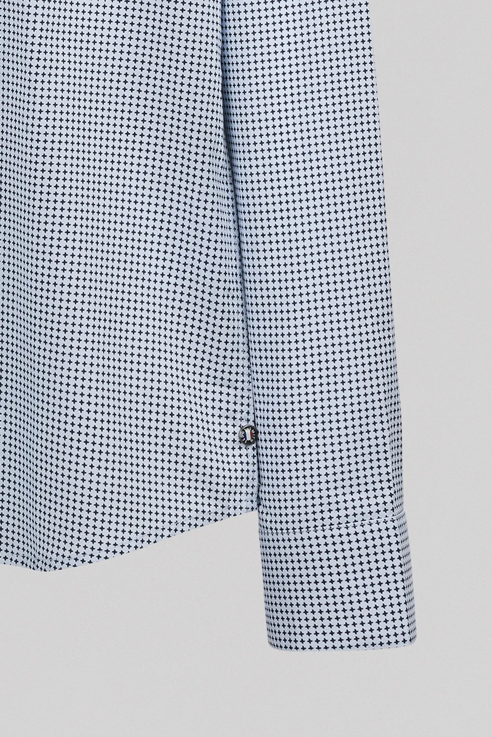 Teddy Smith Carton Camicia Uomo Slim Blu Pastello Cotone