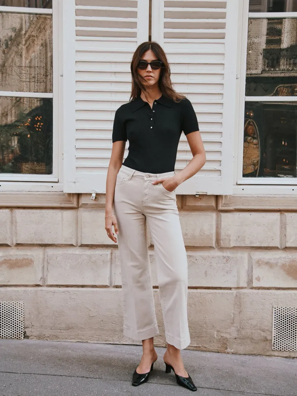Oraije Vienna jeans larghi taupe denim