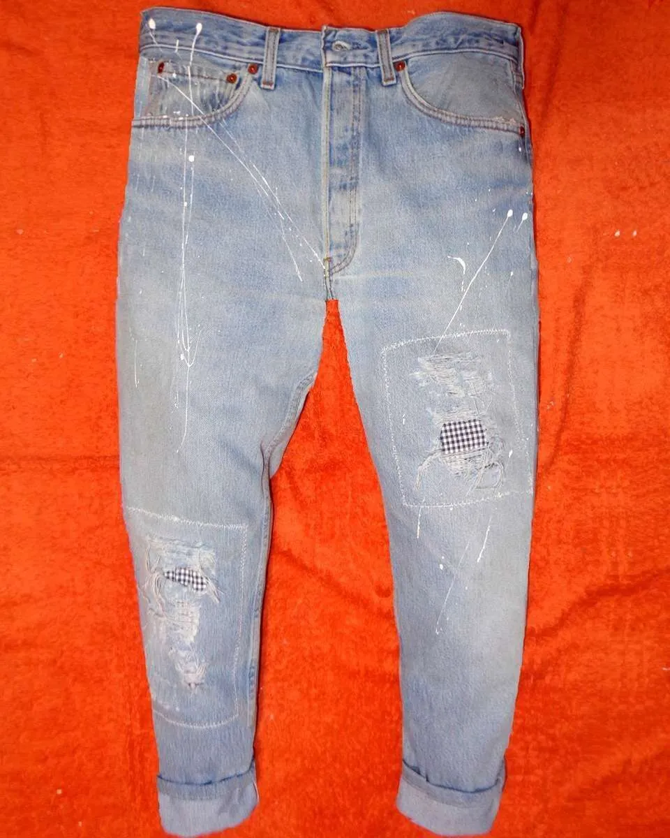Levi's Vintage Teschio Nave jeans dipinti old school