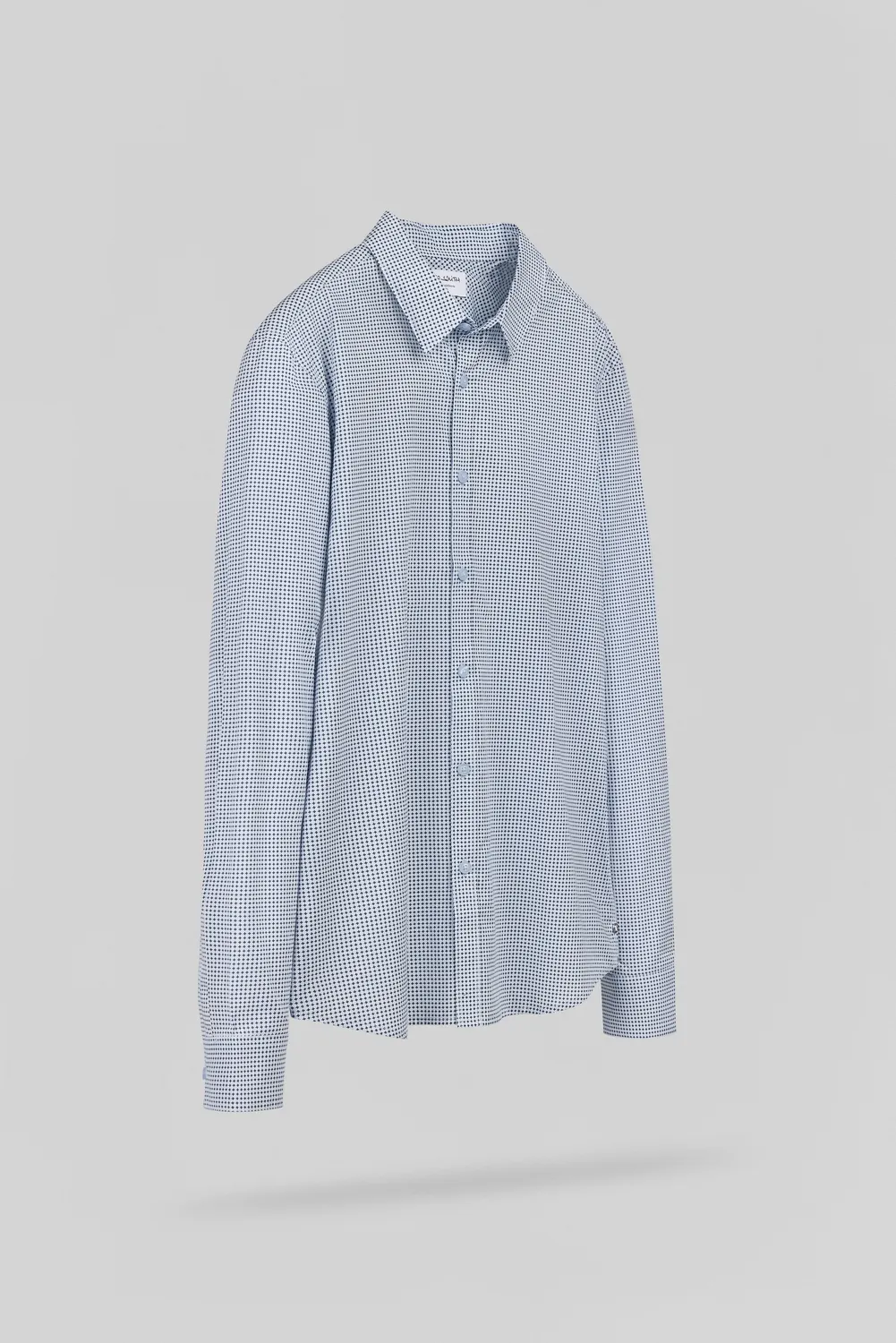 Teddy Smith Carton Camicia Uomo Slim Blu Pastello Cotone