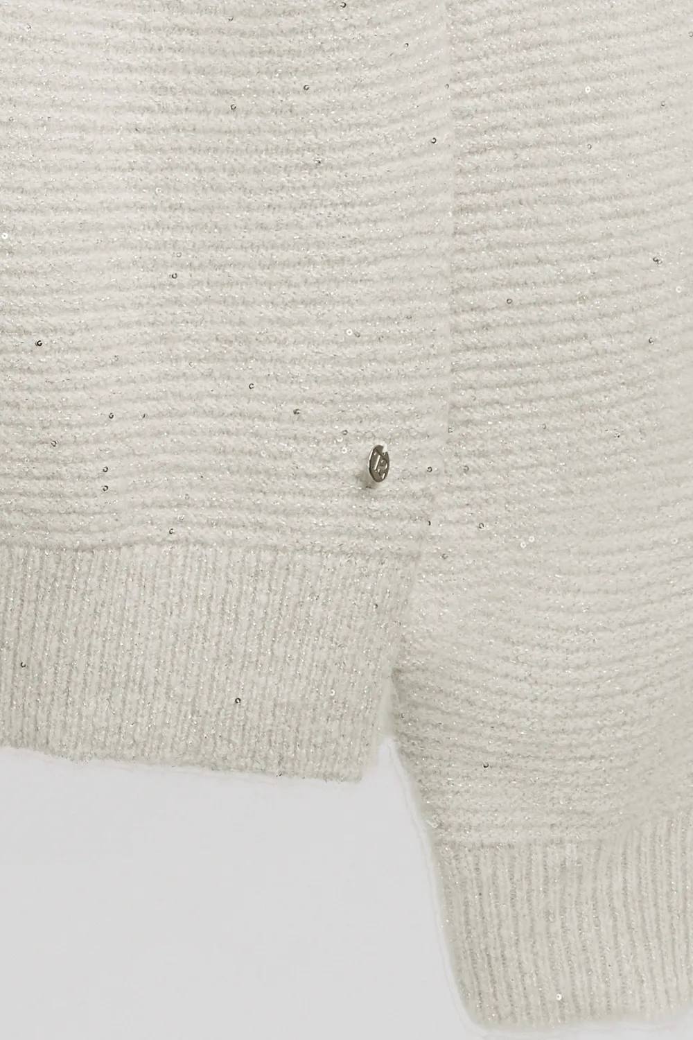 Teddy Smith P-Rachel Middle White pull scollo V donna