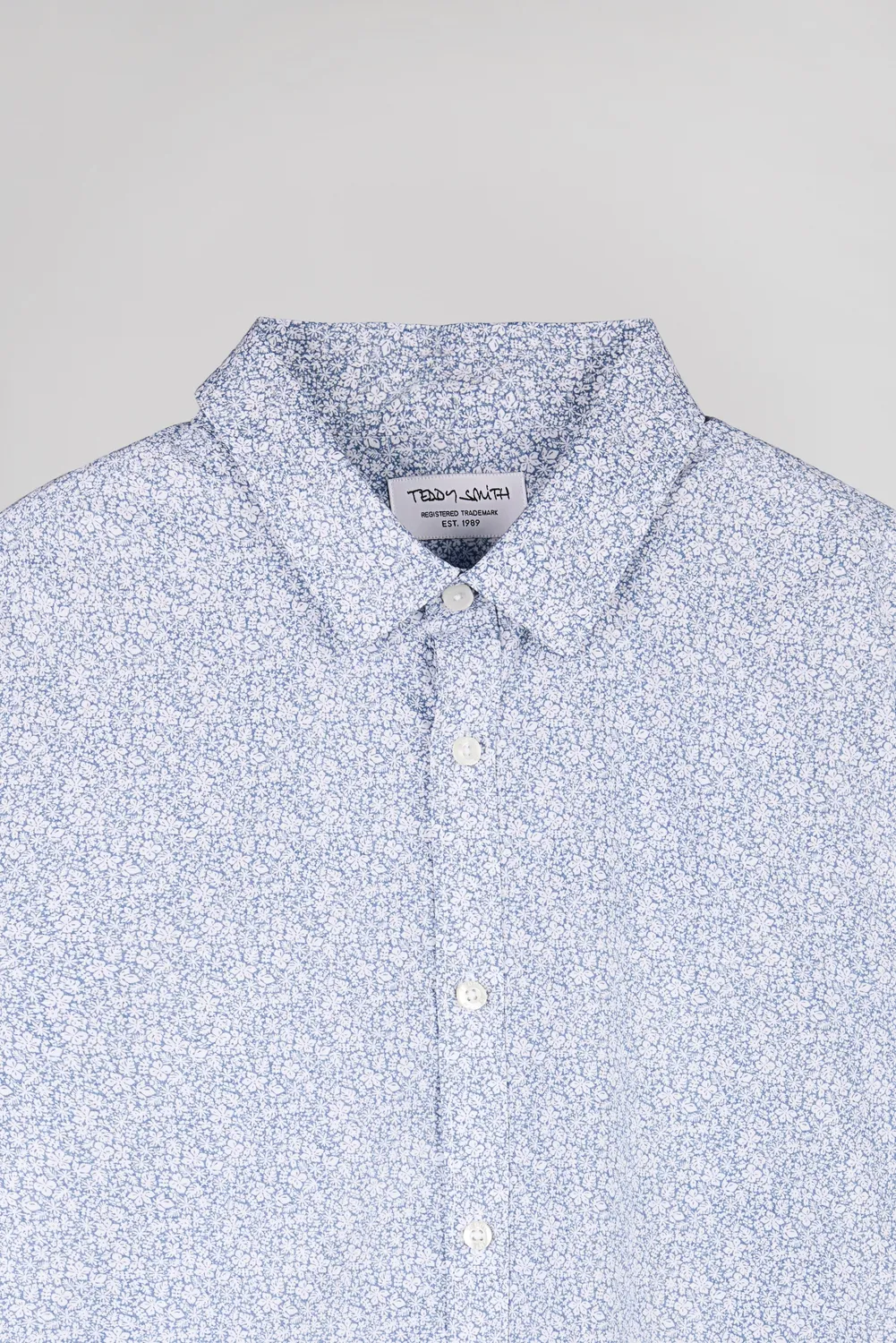 Teddy Smith Carton ML Dark Navy Floral camicia uomo slim