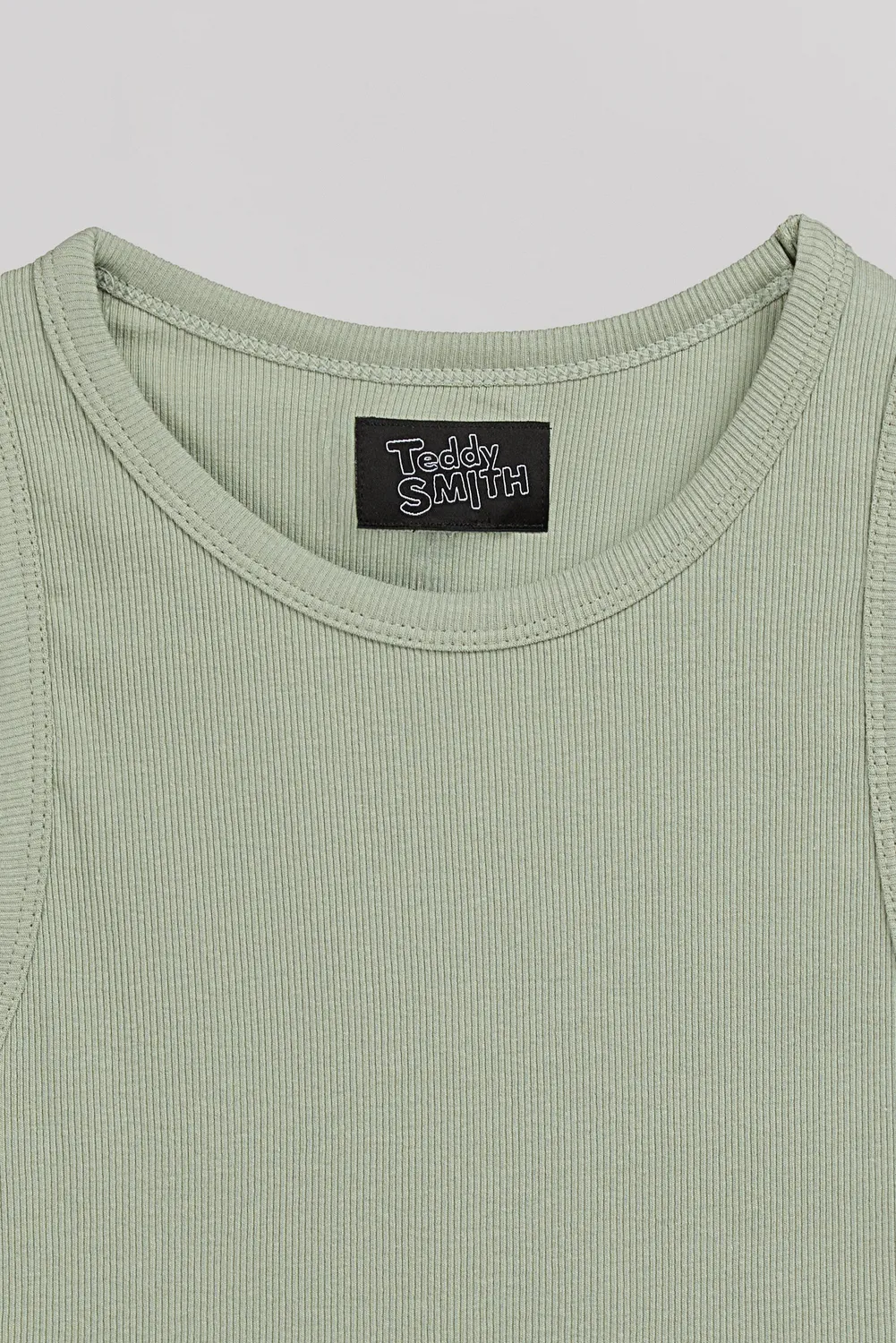 Teddy Smith Deb Us Rib top donna verde iceberg coste