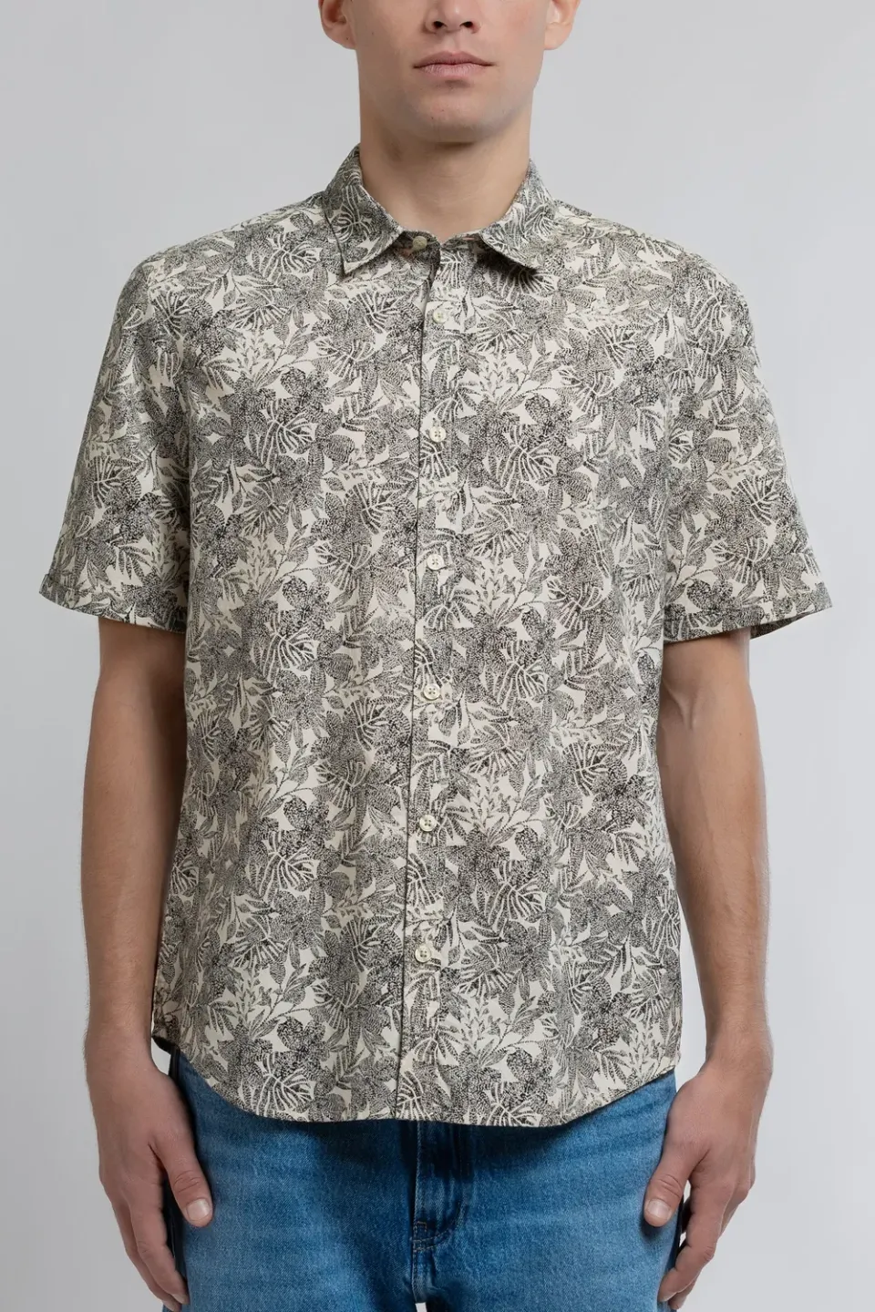 Teddy Smith Cut 2 MC camicia uomo slim gregge floreale