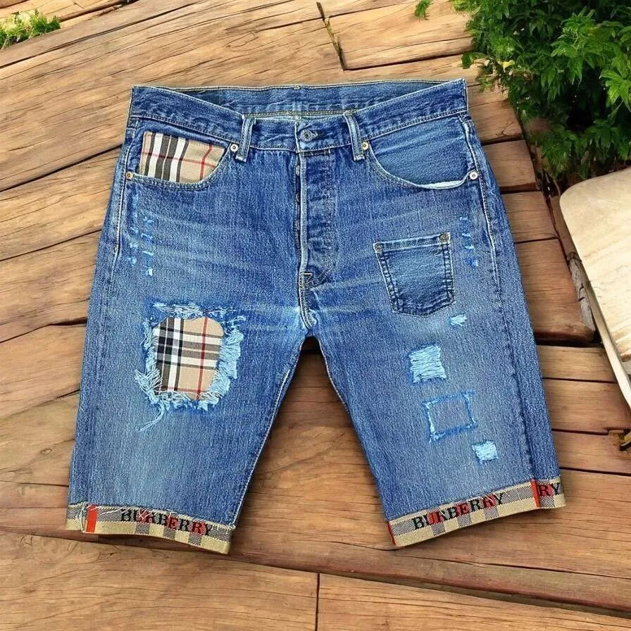 Never Say Never Levi's Vintage Bermuda Burberry Striscia denim
