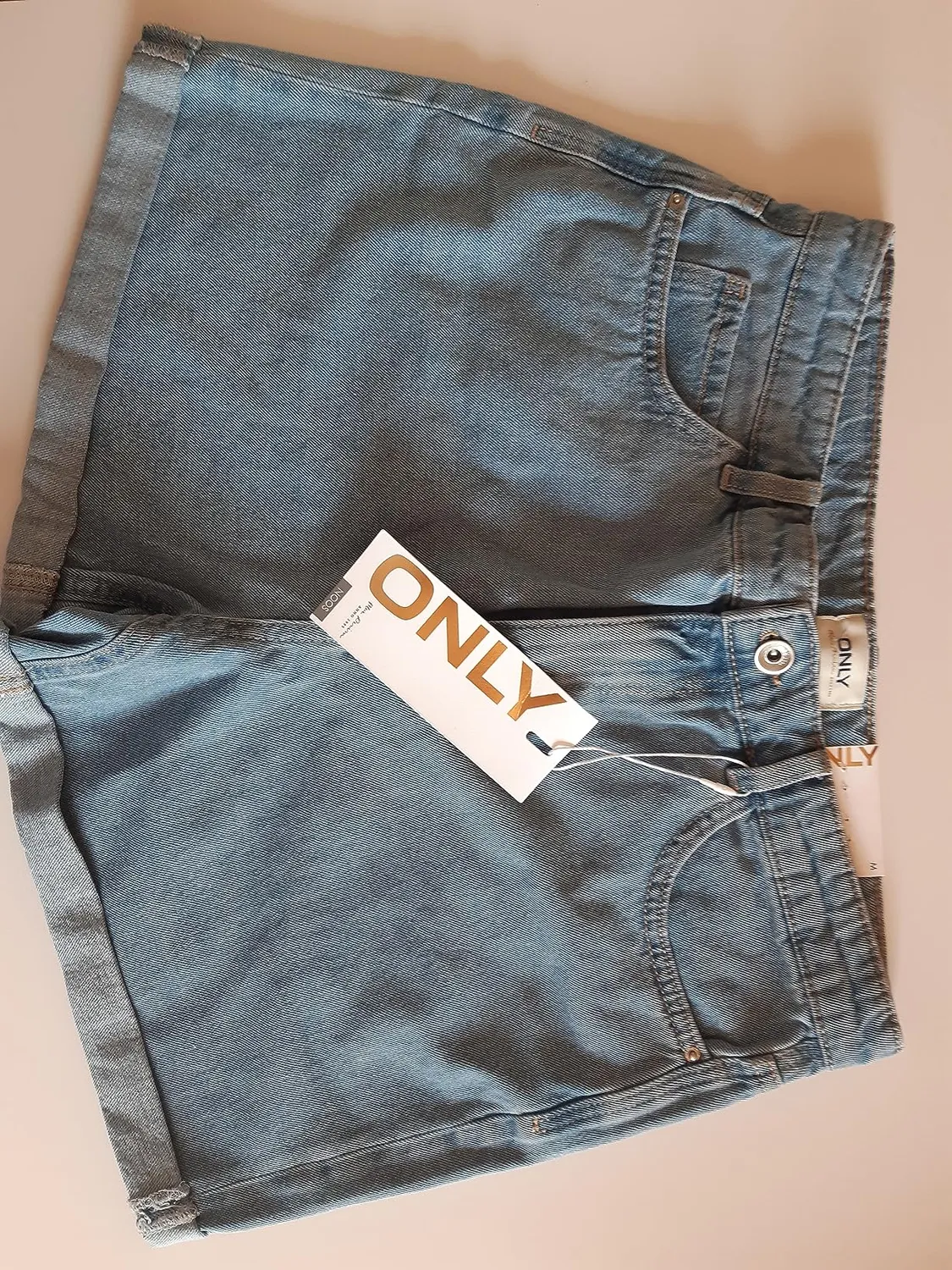 ONLY Onlvega High Waist shorts donna Medium Blue Denim