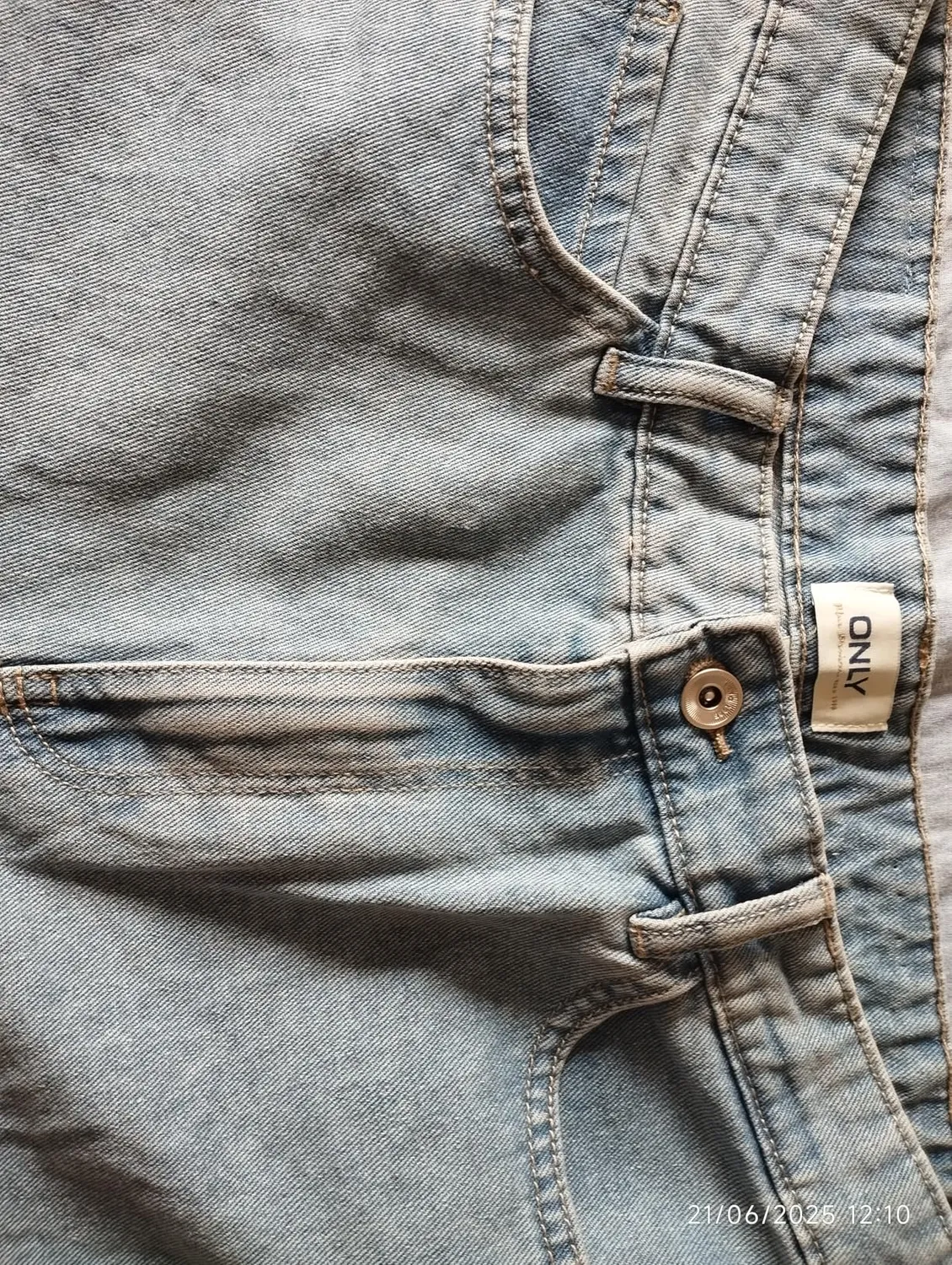 ONLY Onlvega High Waist shorts donna Medium Blue Denim
