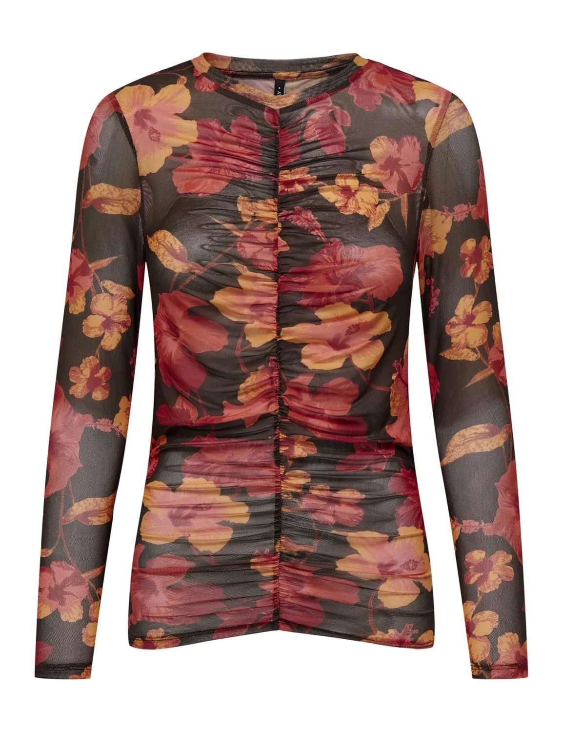 ONLY Onlparis Ruching Top Donna Nero Arricciato