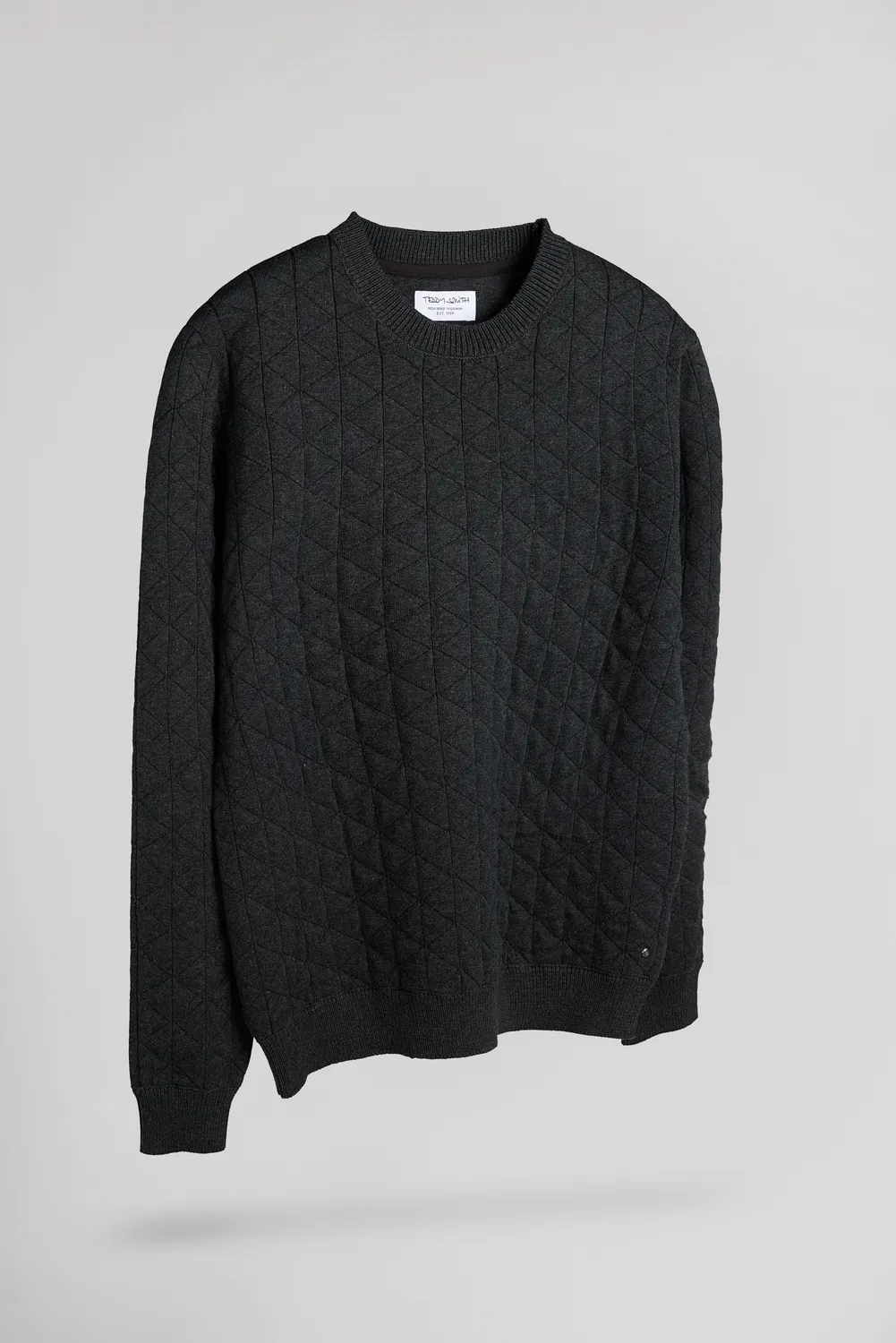 Teddy Smith P-Marlow maglione uomo nero jacquard
