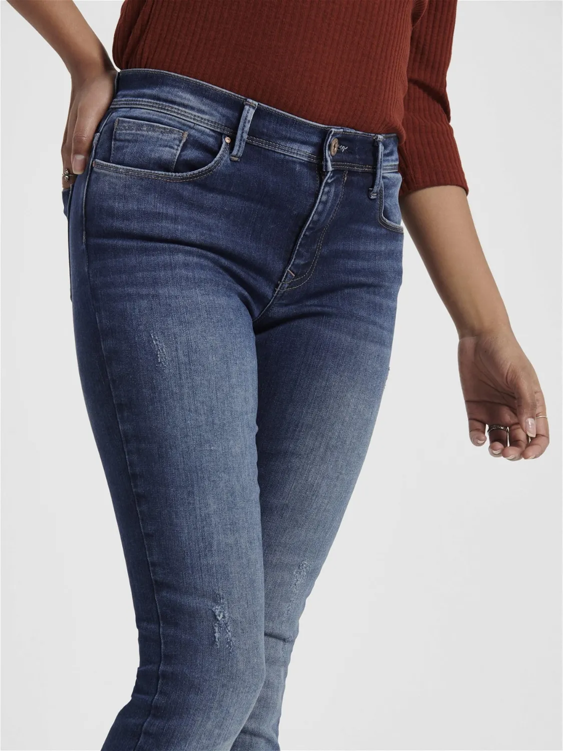 ONLY Onlshape jeans skinny donna 25W 30L elasticizzati