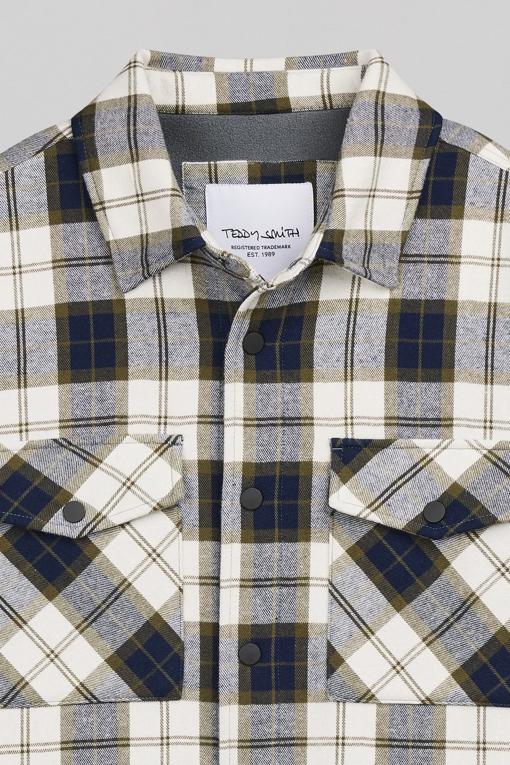Teddy Smith B-Johan Dark Navy sovracamicia quadri blu