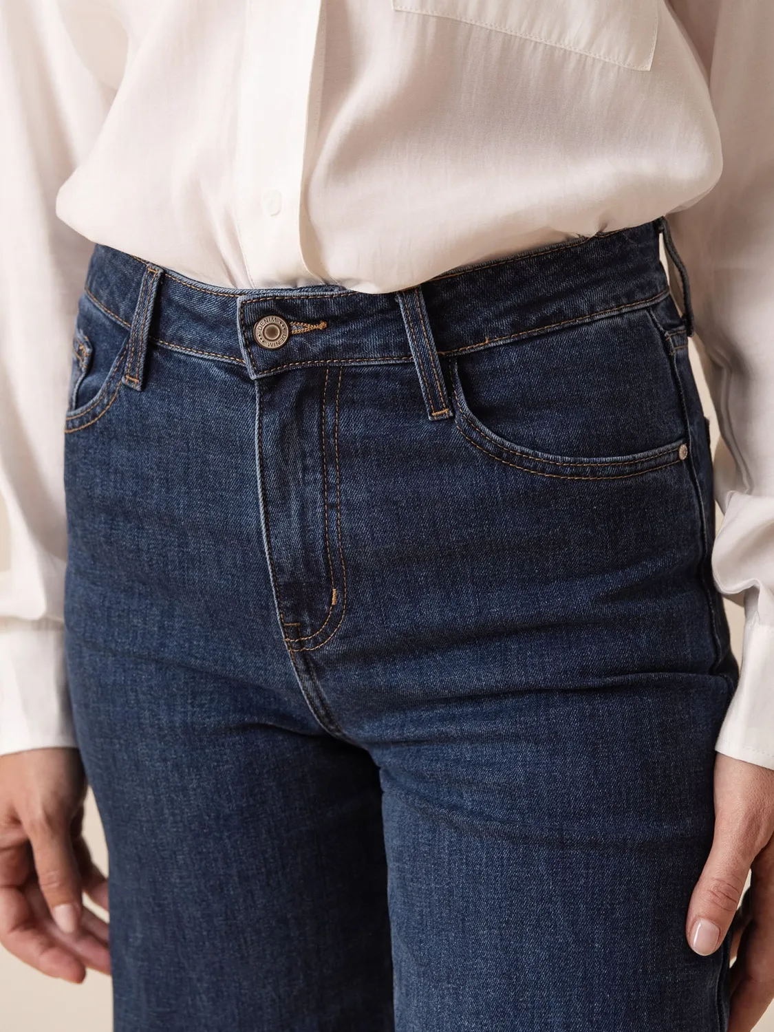 Oraije Barbara jeans dritti blu scuro lunghi