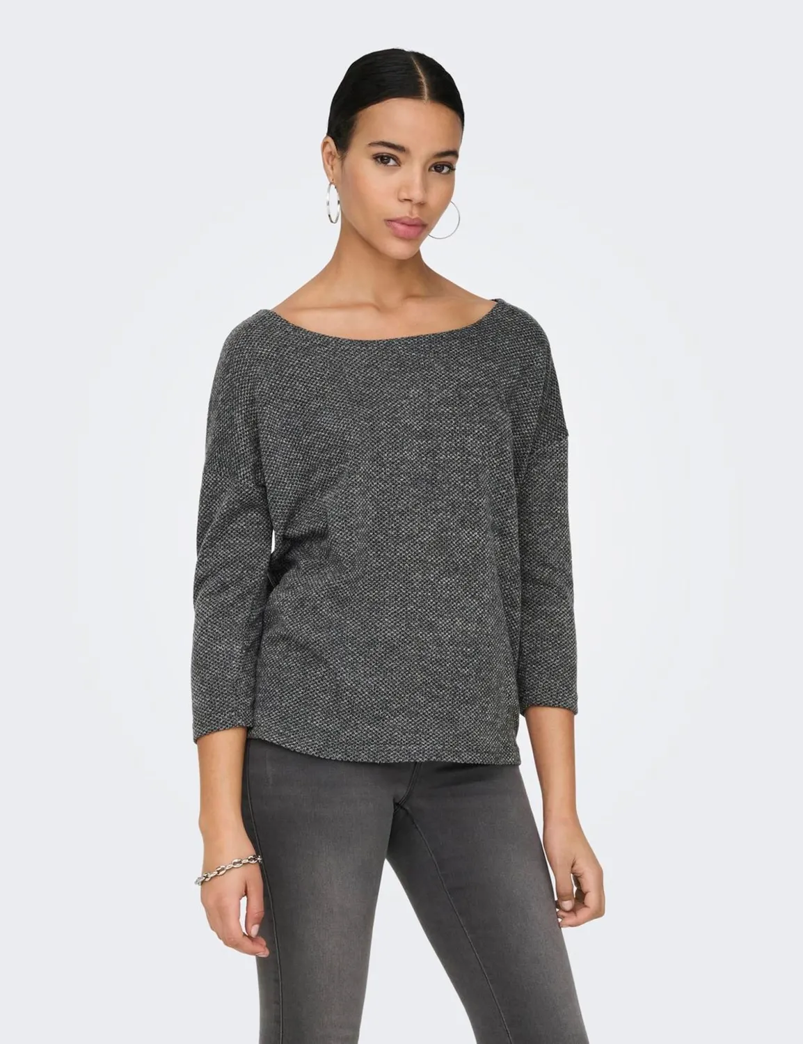 ONLY Onlalba top donna manica lunga nero