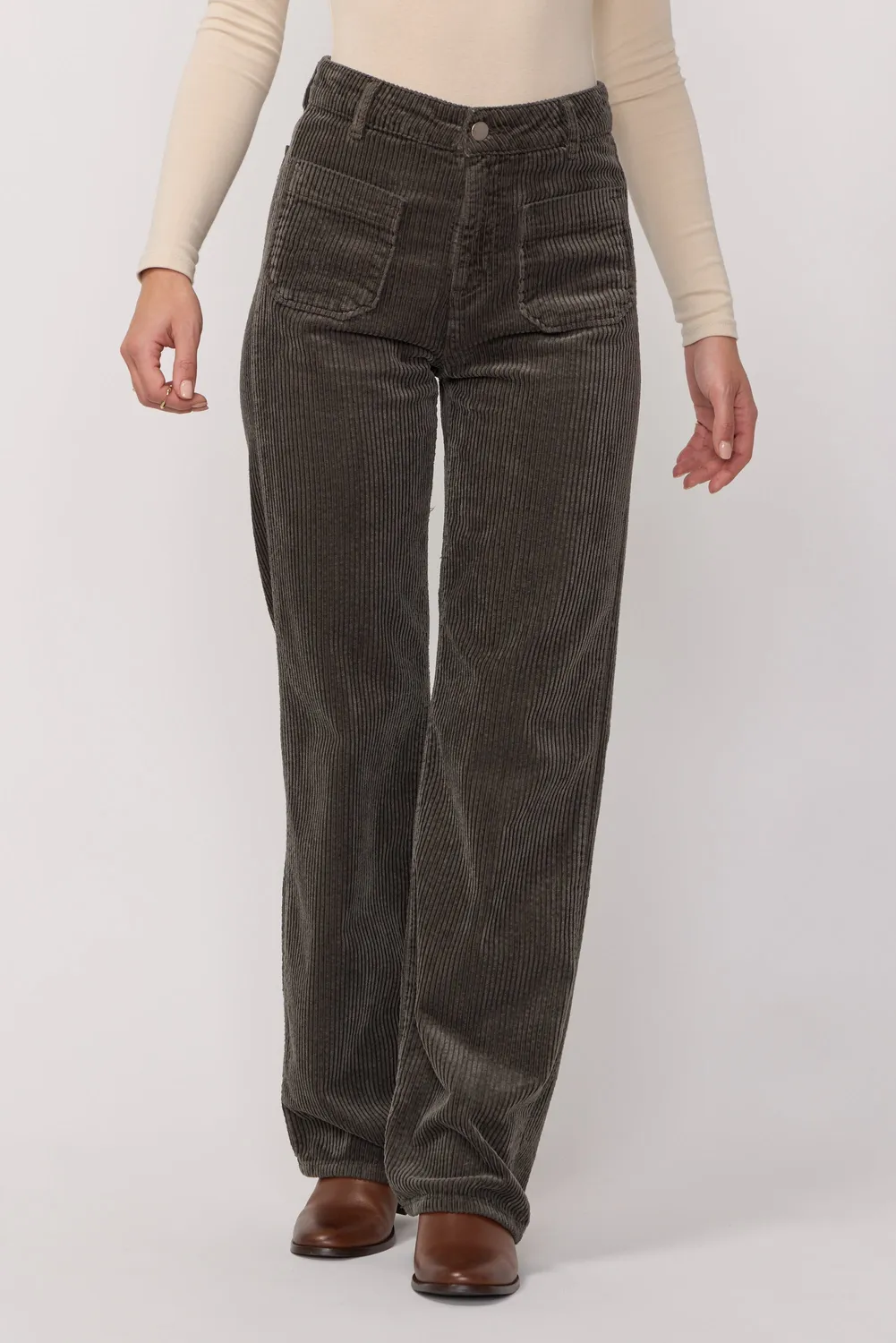 Acquaverde Melvil pantalone Mousse flare velluto