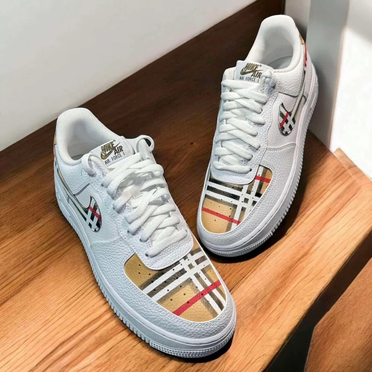 Never Say Never Nike Air Force 1 Burberry Retro sneakers custom