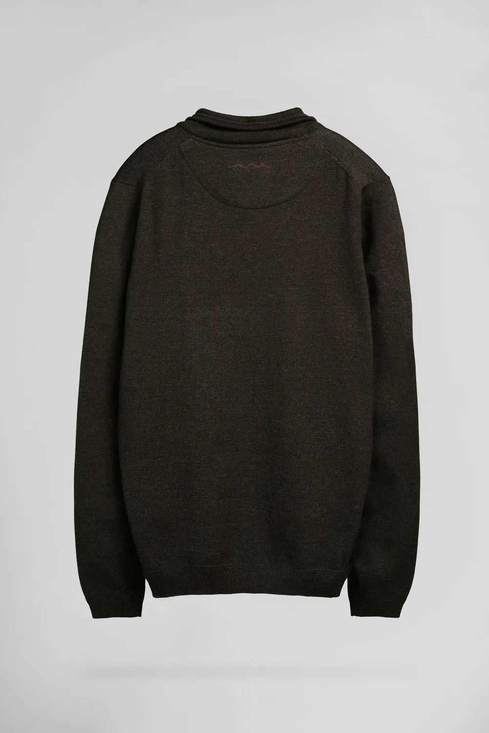 Teddy Smith P-Marty 2 maglia mezza zip marrone uomo