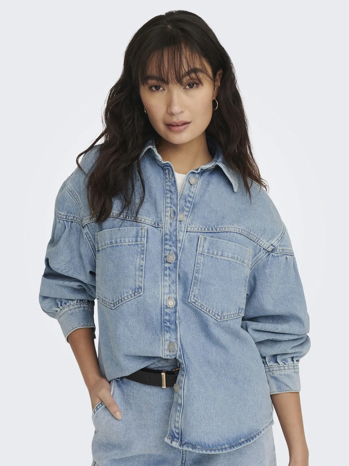 ONLY Onlanni giacca jeans Mix Blu Chiaro XS